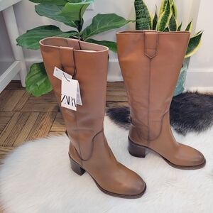 Zara knee high boots